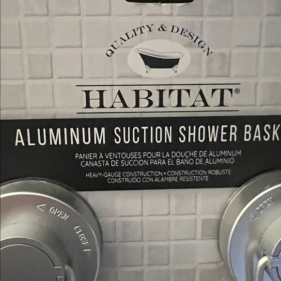 Habitat Silver Aluminum Suction Shower Basket - Picture 4 of 9